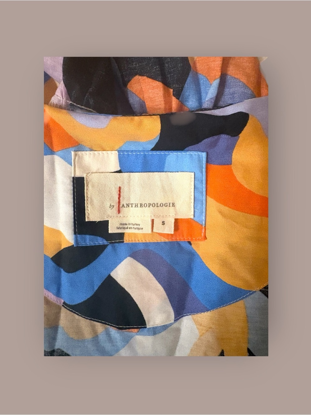 Anthropologie Somerset Multicolor Abstract Print Tiered Maxi Dress - Picture 3 of 4